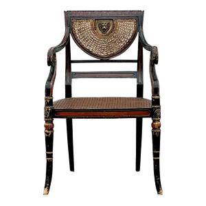 Vintage Regency Spider Web Cane Arm Chair
