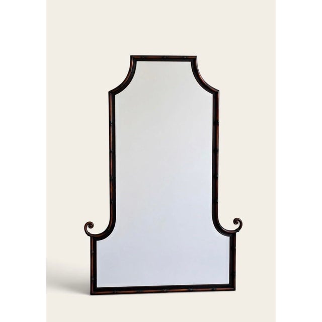 Elevate your home with this elegant pair of Uttermost faux bamboo pagoda wall mirrors, each retaining its original...