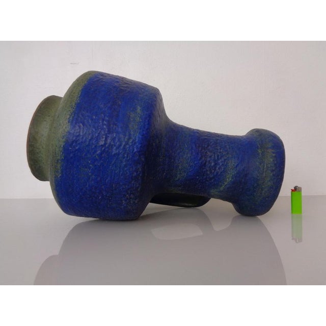 Large Majolika Ceramic 7317 Floor Vase by Fridegart Glatzle for Karlsruher Majolika, Germany, 1970s For Sale - Image 12 of 18