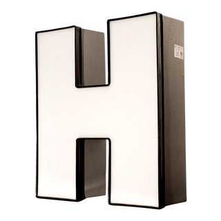 Vintage White Channel Letter "H" For Sale