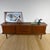 Vintage Teak Sideboard with Rounded Edges and Retracting Doors For Sale - Image 4 of 14