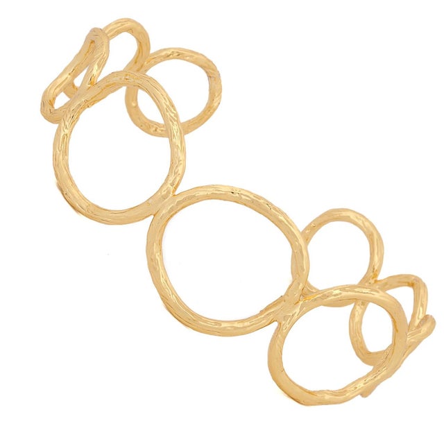 Modern Cleopatra Golden Cuff Bracelet For Sale - Image 3 of 7