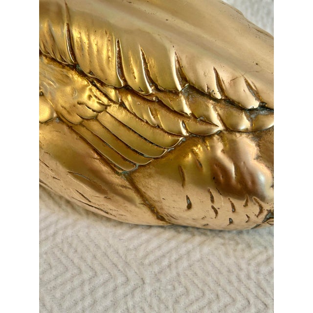 Mid 20th Century Mid 20th Century Life Sized Cast Brass Duck Decoy For Sale - Image 5 of 7