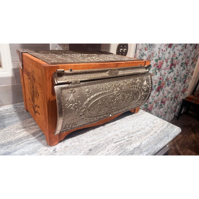 Shabby Chic Custom One of a Kind National Cash Register Bread Box For Sale - Image 3 of 10
