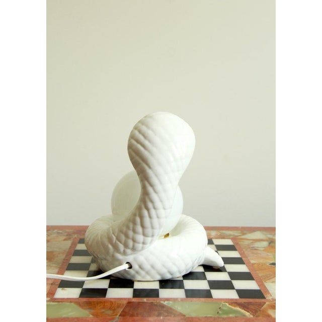 Ceramic and Murano Glass Snake Lamp from Avorin, Italy, 1970s For Sale - Image 6 of 14
