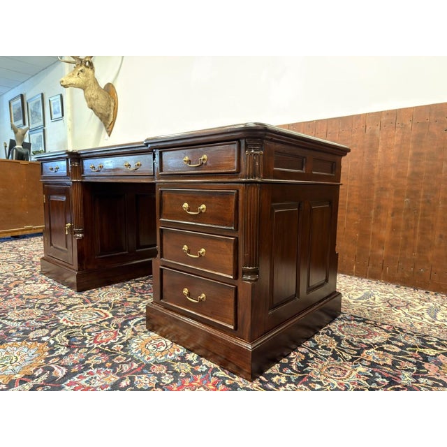 English Desk with Green Inlay For Sale - Image 6 of 18