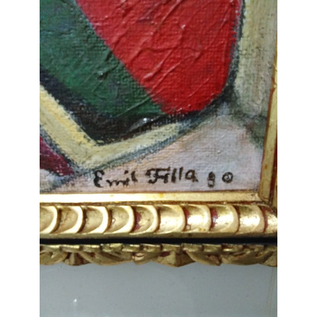 Mid 20th Century Emil Filla (1882–1953) – Original Oil on Canvas Painting – Cubist Portrait For Sale In Dallas - Image 6 of 7