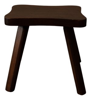 Vintage Organic Shaped Wooden Stool