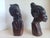 Early 20th Century Exquisite Pair of Iron Wood Carved Shona Male and Female Bust For Sale In Las Vegas - Image 6 of 7