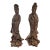 Pair of Vintage Universal Statue Chicago 36" Figural Oriental Man & Lady Statues For Sale