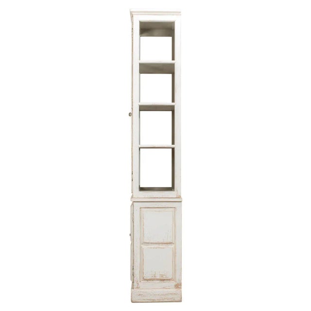 2020s Antiqued White Rustic Bookcase For Sale - Image 5 of 10