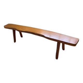 Aranjou Brutalist Elm Bench, 1960s For Sale