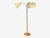1950s 1950s Swedish Modern Birch, Brass, Silk Adjustable Floor Lamp For Sale - Image 5 of 14