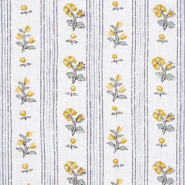 Contemporary Sample - Schumacher Cabanon Stripe Fabric in Jaune For Sale - Image 3 of 5