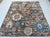 Brown Oushak Wool Rug With Multicolor Floral Design For Sale - Image 4 of 9