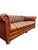 English Vintage Tufted Chesterfield Leather Sofa Seating in English Traditional Style For Sale - Image 3 of 12