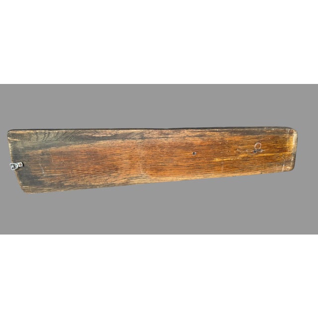 Folk Art Antique Scandinavian Mangle Board Carved Oak Horse Handle Folk Art 24” Mangletre For Sale - Image 3 of 10