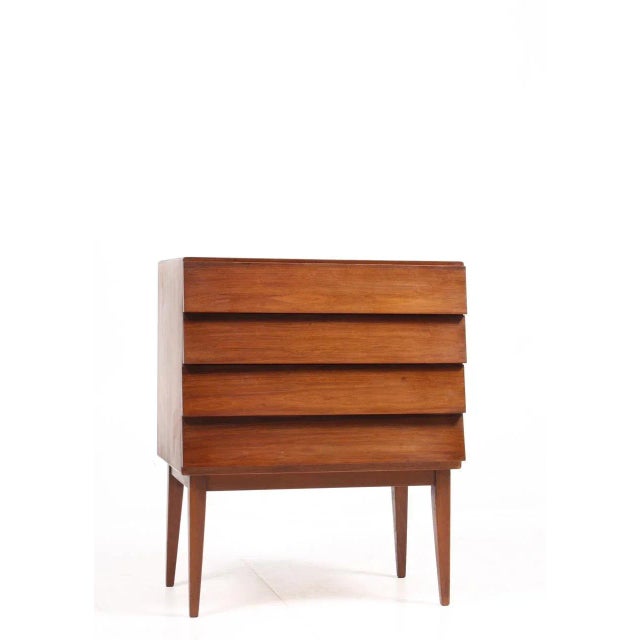 Brown Danish Rosewood Chest of Drawers, 1950s For Sale - Image 8 of 10