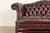 Vintage Chippendale Tufted Oxblood Leather Camelback Chesterfield Sofa by North Hickory Furniture For Sale In South Bend - Image 6 of 11