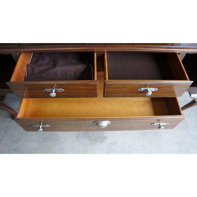 Court Cherry Wood China Hutch by Ethan Allen Chairish