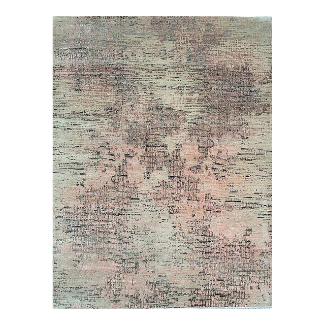 1990s Handwoven Modern Abstract Rug 8x10 For Sale