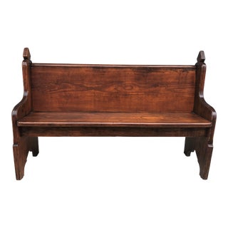 Early 20th Century Solid Oak Church Pew For Sale