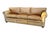 Tan Vintage English Leather Sofa Tan Color Nail Head Trim Feather Down Cushions For Sale - Image 8 of 18