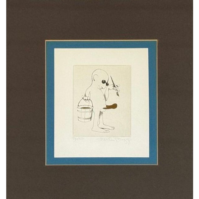 Charles Bragg, Two Etchings, Nasty Series, Signed and Stamped, American, 20th C. For Sale In New York - Image 6 of 13
