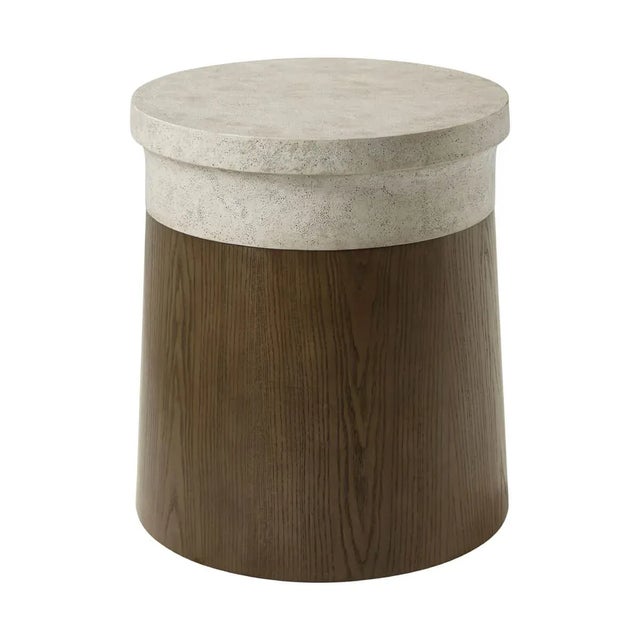 Modern Dark Round Side Table For Sale In Greensboro - Image 6 of 6
