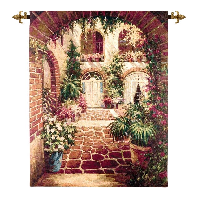 The Courtyard Loom Woven Tapestry - 132 X 105 Cm (4'4" X 3'5") - Requires Rod Size 3 For Sale