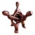 Vintage Hand-Carved Wood Interlocking Figures Sculpture For Sale