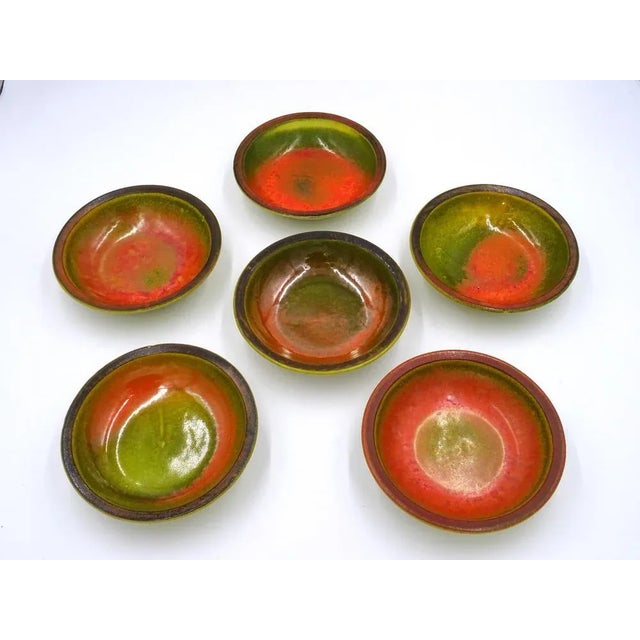 Glazed Ceramic Bowls by Alessio Tasca, 1970s, Set of 7 For Sale - Image 14 of 14
