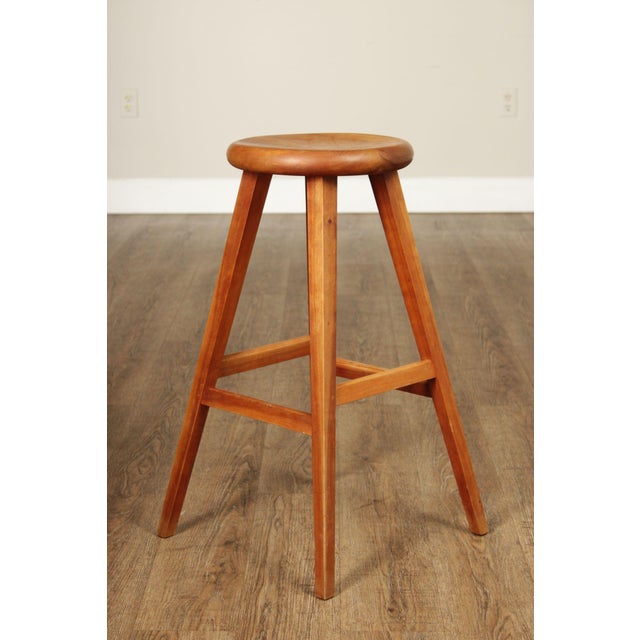 Thomas Moser Pair Of Cherry Splay Leg Counter Stools For Sale - Image 14 of 18