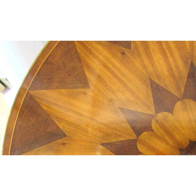 1970s 1970s Baker Stately Homes Collection Parquetry Tripod Accent Table For Sale - Image 5 of 14