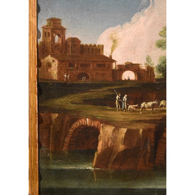 Circle of Paolo Anesi, Landscape, 1740, Oil on Canvas For Sale - Image 11 of 17