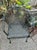 This is a lovely Russell Woodard wrought iron 3 piece Bistro Set. 2 Barrel back armchairs plus a mesh top coffee table...