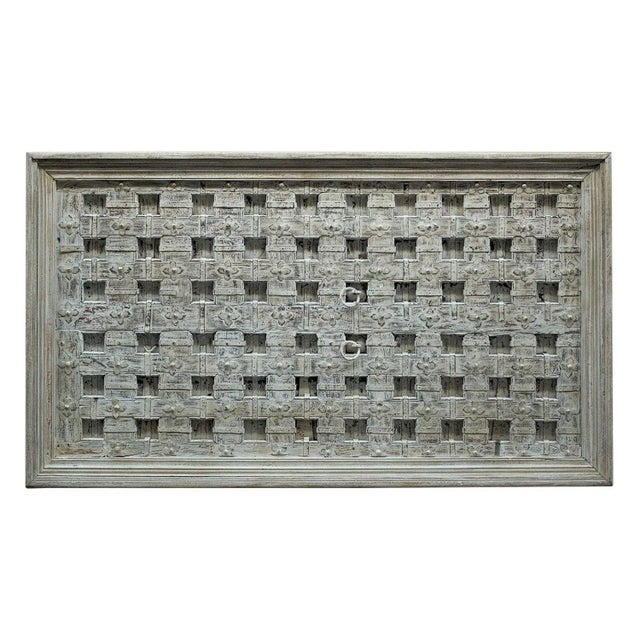 Wood Vintage Farmhouse Style Distressed White Antique Door Repurposed 79" Long Dining Table For Sale - Image 7 of 7