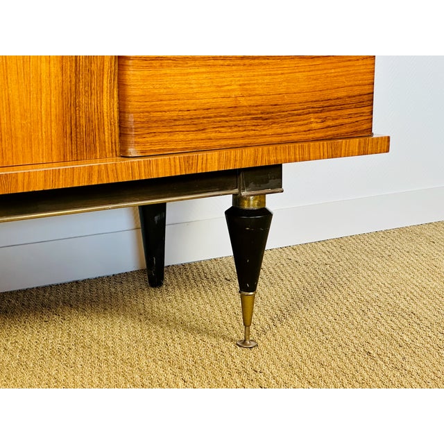 Modernist French Walnut Sideboard by André Arbus, 1960s For Sale - Image 10 of 11