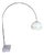 Arc Floor Lamp with Carrara Marble Base For Sale
