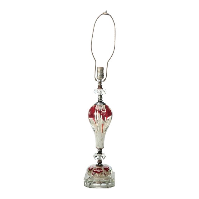 1950s American St. Clair Paperweight Glass Mid-Century Modern Lamp For Sale