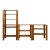 Vintage Modular Pine 4-Piece Shelf Unit Rustic Stackable Bookcase Organic Modern For Sale