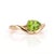 Capture the essence of spring with this brilliant, pear-cut Peridot ring. The striking lime-green gemstone, measuring...