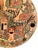 Tanzanian Spirits on a Painted and Carved Circular Wood Relief, Signed by George Lilanga For Sale In San Francisco - Image 6 of 9
