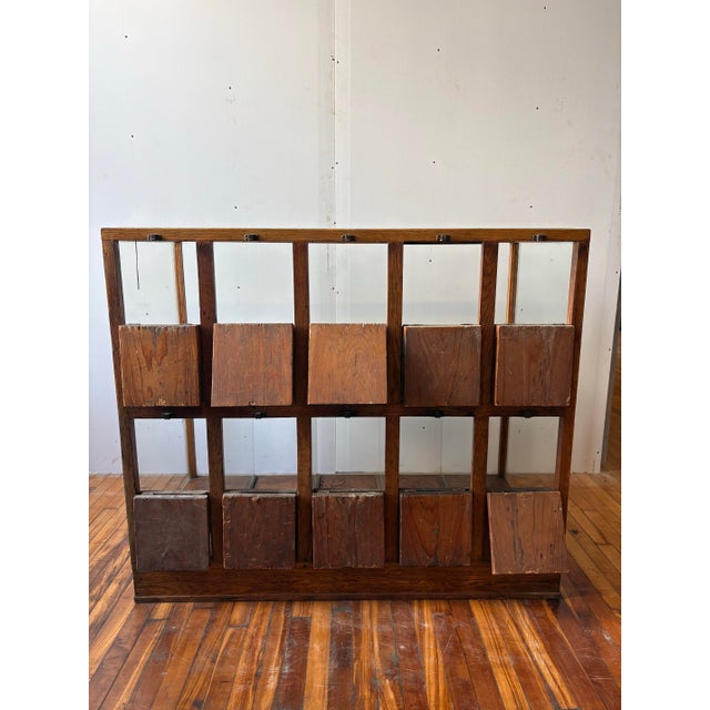 Early 20th Century Vintage General Store Counter Display With Rear-Access Drawers For Sale - Image 5 of 12