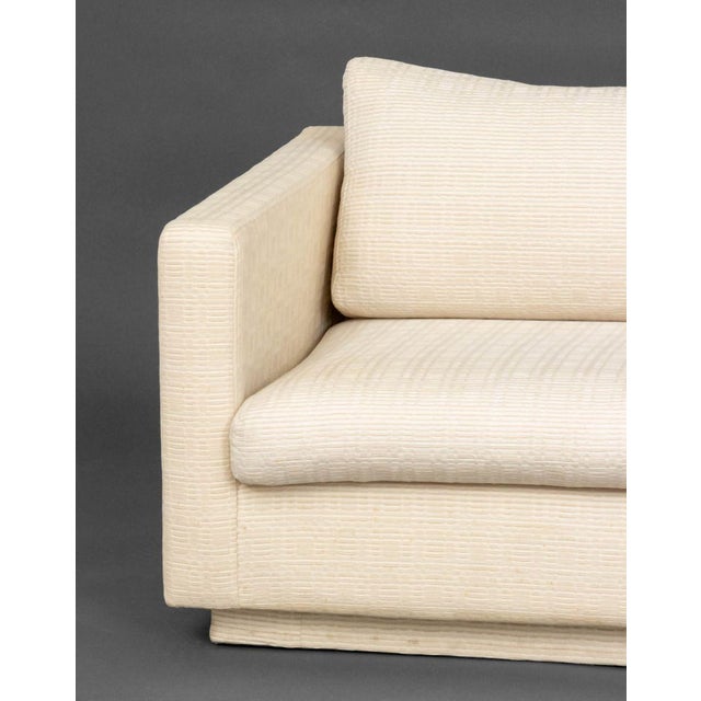 Modern Modern White Upholstered Two-Seat Sofa For Sale - Image 3 of 9