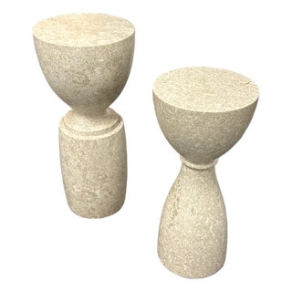 Noir Architect Side Table Style "A" + "B", Set of Two For Sale