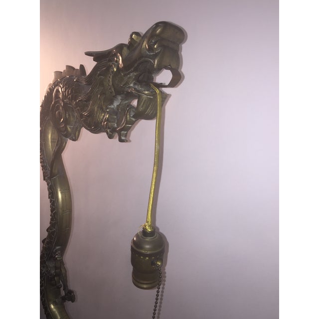1920s Chinese Brass Dragon Floor Lamp Chairish