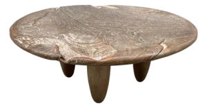 Andrianna Shamaris Mid Century Couture Teak Wood Coffee Table