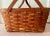 Wood Woven Hinged Lid Picnic Basket with Handles For Sale - Image 7 of 10