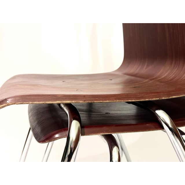 Set of Stacking Chairs in Pagwood from Thur-Op For Sale - Image 12 of 18